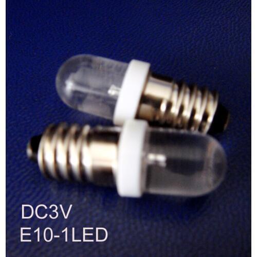 High quality DC3V E10 led Signal light,E10 Led Indicator Light E10 Led Instrument light bulb lamp free shipping 500pcs/lot