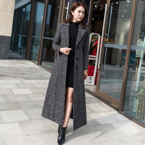Winter Check Velvet Womens Coat Warm Checkered Coats Female 2020 Thicken Womens Jacket Long Overcoat
