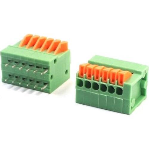 150V 2A 2.54mm 12-Pin DIP Pluggable Type Screwless PCB Terminal Block 2 Pcs