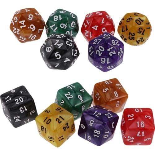 2Pc D30 D24 Polyhedral Dice Acrylic for Party Game Toy