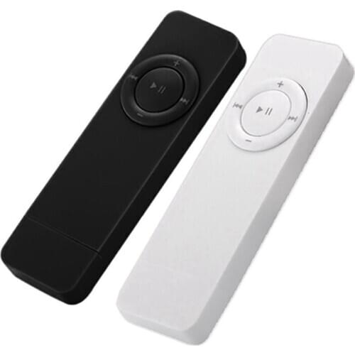 2x Portable USB Sport U Disk Mini Mp3 Music Player Support 32GB TF Card(Black&White)