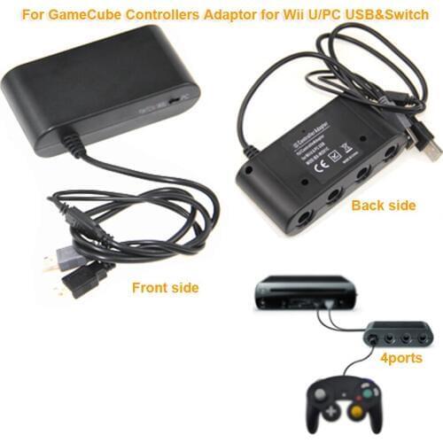 4 Ports for GameCube Controller Adapter Converter for NS Nintendo WiiU/PC USB For Nintendo Switch Game Accessory