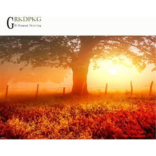 Diamond Painting Tree 5D DIY, special shape, sunrise, diamond embroidery, cross stitch, rhinestone diamond mosaic, decoration xx