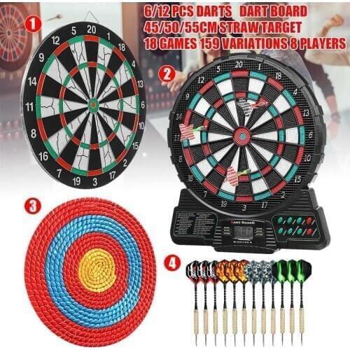 Automatic Scoring Dartboard Dart Board Game Set Household Wall Hanging Dual Sides Thickened Indoor Outdoor Darts Target Board