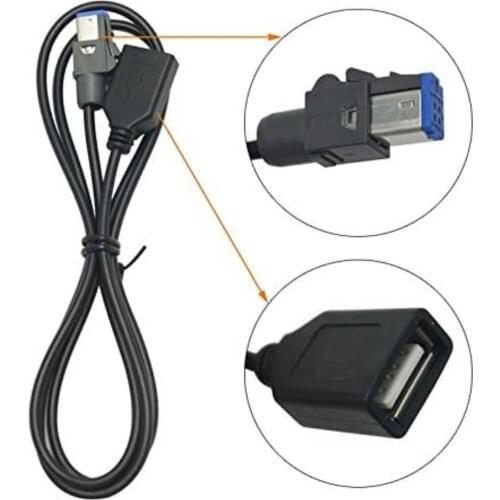 Car Audio Female USB AUX-In Cable Adapter 4Pin Connector ForNissan Teana Qashqai CD Player