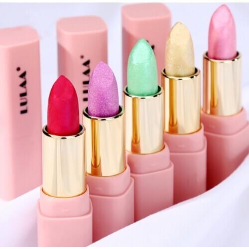 Glitter Lipstick Colorful Diamond Mermaid Shiny Lipsticks Waterproof Long Lasting Gold Highlighter Lip Stick Cosmetic T0833