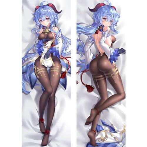 Genshin Impact Ganyu Beauty Case Game Character Dakimakura Hugging Body Pillow Cover Bedroom Bedding Pillowcase Fans Gifts