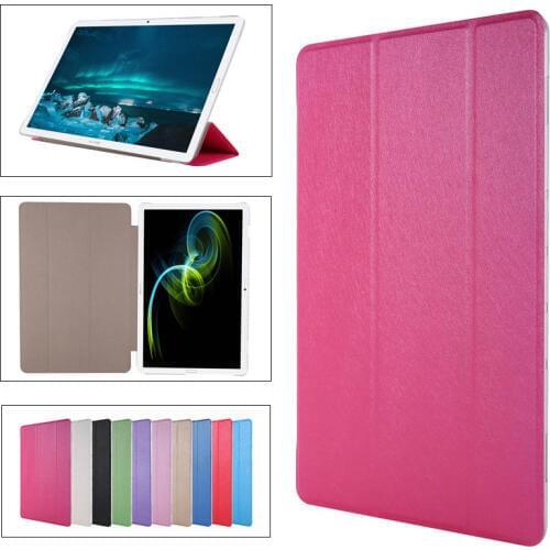 Tablet transparent + pu 3 fold Ultra-thin Case for Huawei MediaPad M6 10.8'Cover for Huawei MediaPad M6 10.8 Tablet case + pen