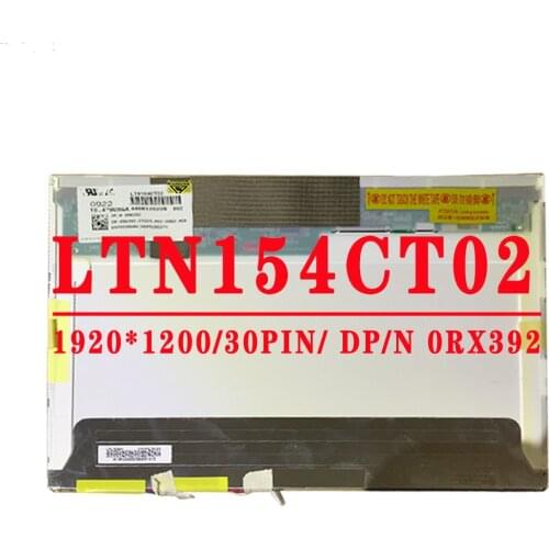 DP/N 0RX392 15.4" 1920*1200 30pin LTN154CT02 LP154U2 TLA2 WUXGA For DELL Precision M4400 Latitude E6500 Laptop LCD Screen Panel