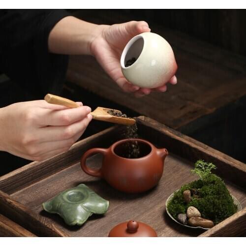 Creative Gift Peach Seal Pot Tea Storage Tea Caddy Ceramic Home Decoration Porcelain Tea Accessories Tea Tool