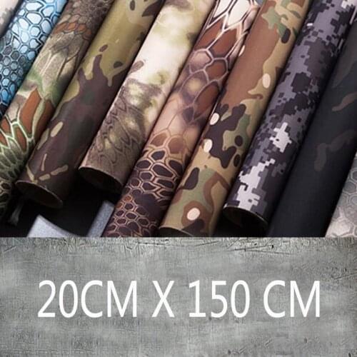 Hot Elastic Camouflage Cloth Stickers 20CM*150cm 15 Optional Colors Tactical Kryptek Camouflage Self Adhensive Cloth Sticker