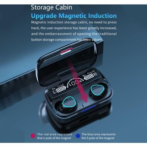 M10 Tws Wireless Headphones Bluetooth 5.1 Earphones Wireless Headset Waterproof Earbuds With Power Bank With Microphone#g3