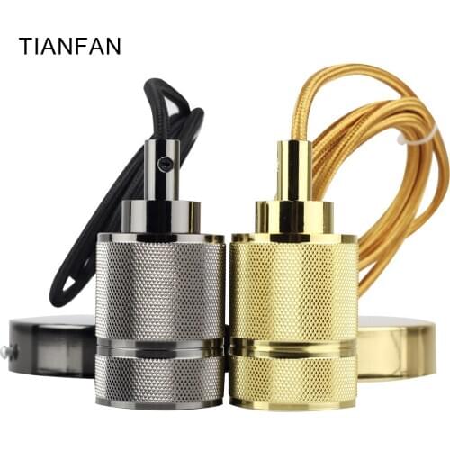 Gun metal Lamp Base E27 Vintage Retro Lamp Holder Pendant Bulb Light Screw Socket Vintage Retro decor hanging led Edison bulb
