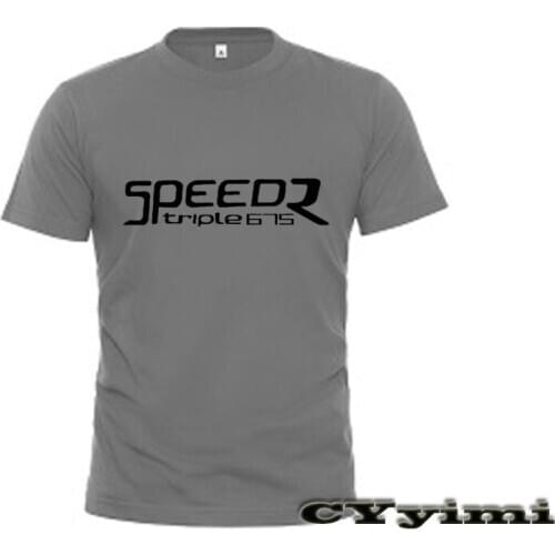 For Triumph 675 STREET TRIPLE R/RX T Shirt Men New LOGO T-shirt 100% Cotton Summer Short Sleeve Round Neck Tees Male