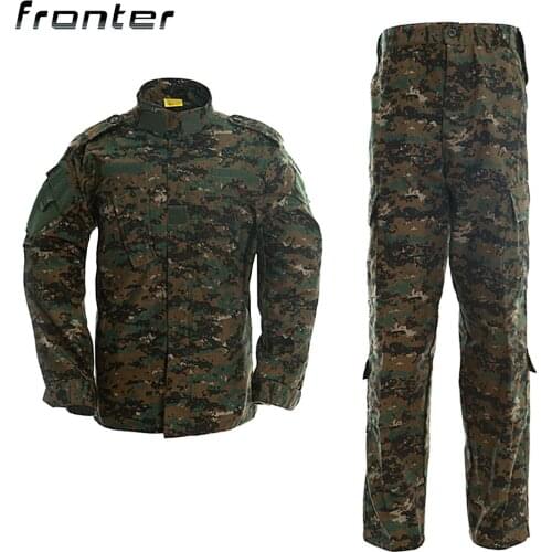 Militar Camouflage Digital Woodland Camo ACU Style Tactical Suit military uniform for Men