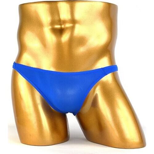 Male Sexy Ice Silk Bikini Bottoms Transparent Mens Micro Triangle Briefs Swim Thongs Tanga Sunbath Beach Panties Underwear