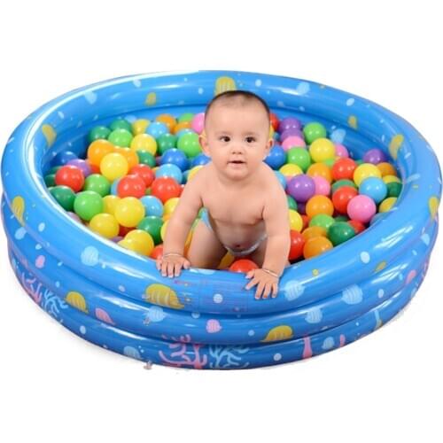 Inflatable 3 Rings Swimming Pool Thick Type Baby Kids Bath Tub