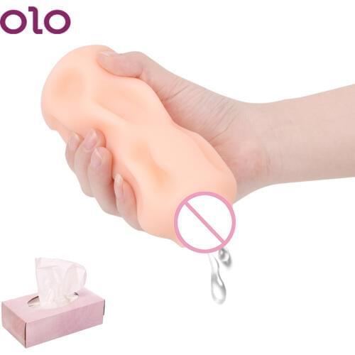 OLO Fake Pussy Vagina Male Masturbation Blowjob Artificial Vagina Male Aircraft Cup Erotic Oral Sex Sex Toys for Men