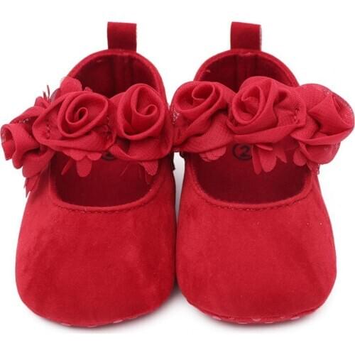 Fall Baby Girls Flower Toddler Shoes Infant Newborn Non-slip Soft Sole Slippers Princess Festival Casual Shoes Party Gift
