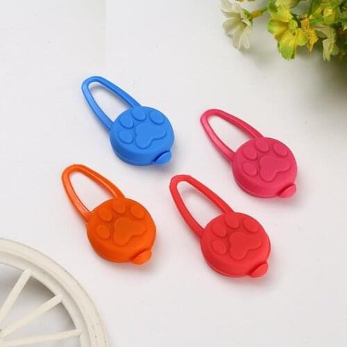 Silicone Mini Rubber LED Dog Tag Lights Night Safety Pet Dog Cat Collar Pendant Dog Tag#8637