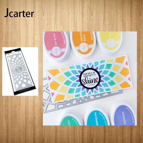 Flowers Rectangle Lattice Metal Cutting Dies Shape Scrapbooking Craft Die Cut Stencil Card Make Mould Sheet Decoration Design