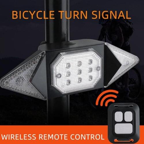 USB Rechargeable Smart Bike Tail Light, LED Warning Lamp, USB Rechargeable, with Wireless Remote Control