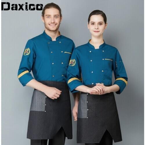 Long Sleeve Western Restaurant Chef Uniform Woman Hotel Kitchen Cooking Clothing Chinese Fast Food Service Chef Jacket Waiter