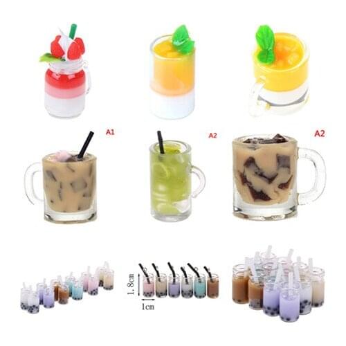 1/2/5Pcs Mini Tea ice cream Cup 1:12 Dollhouse Miniature Doll house Accessories Cups Toy Gift Kitchen Decor Toy pretend play