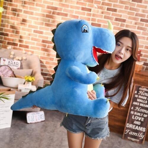 1pc 60/95cm Funny Dinosaur Plush Toys for Children Cartoon Unicorn Cute Stuffed Animal Toy Dolls for Kids Boys Birthday Gift