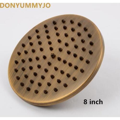 1 pcs Antique 8 Inch Brass Round Shower Head Over-head Shower Sprayer Top Shower Head Chrome Finish Shower Faucet Accessories