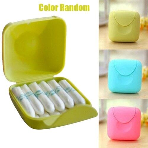 1Piece Travel Outdoor Portable Women Tampons Storage Box Holder Tool Set Color Random