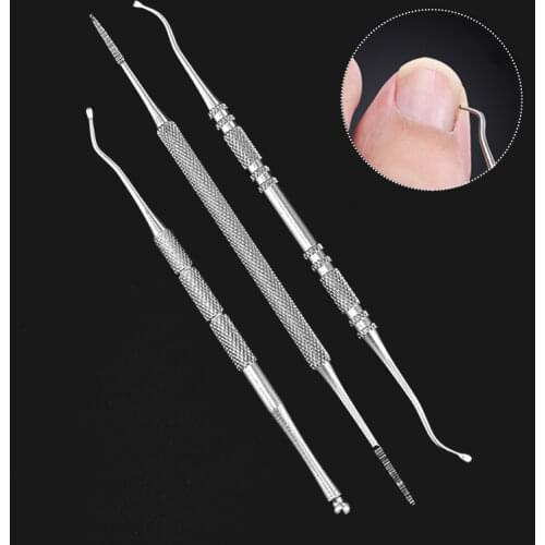 1PCS Double Ended Toe Nail File Stainless Steel Ingrown Toe Correction Lifter Files Pedicure Toenails Care Clean Manicure Tools