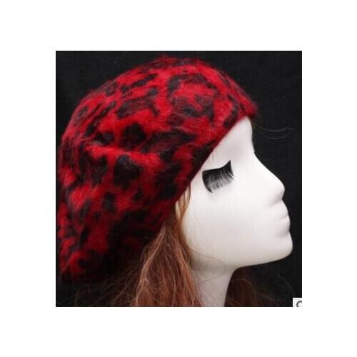 10pcs/lot korean style woman Vintage Leopard Print berets lady casual fashion leopard hat