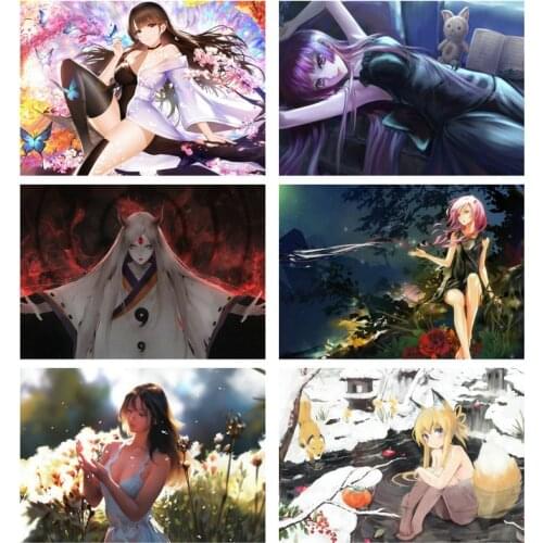 250GSM Paper Card Rowley Little Girl Dress Aestheticism Beauty NUDE Anime Sexy Beautiful Girl Lady Samurai PostCard DIY Painted