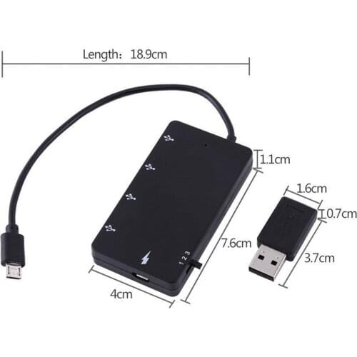 4 in 1 Micro USB OTG Hub Extension Adapter Charging Cable for Phone Tablet