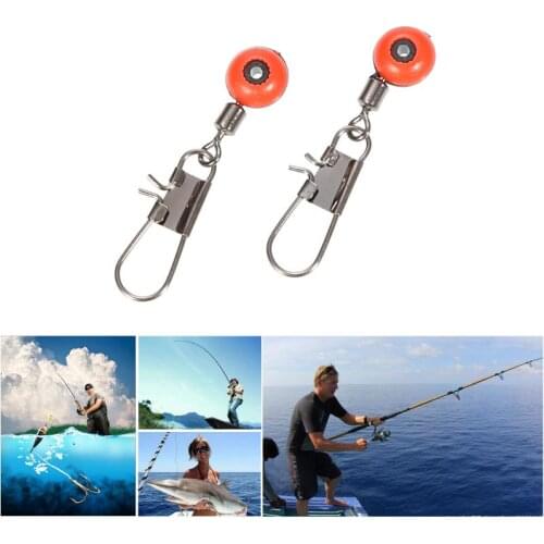 50pcs Fishing Line To Hook Swivels Shank Clip Connector Lure Beans Lure Beans Interlock Snap Sea Space Bean Lure Rolling