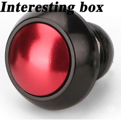 Free shipping metal electronic switch 12mm ball knob waterproof with lock DIY handmade accessories