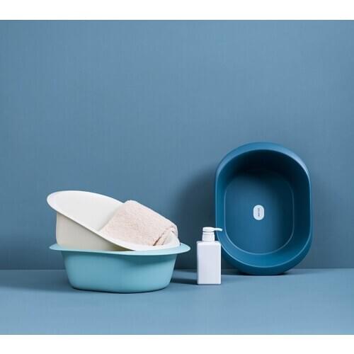 Household Cute Rectangular Runway Washbasin Thick and Sturdy Footbath Wash Vegetables Fruit Cleaning Basin Bathroom Laundry Tub