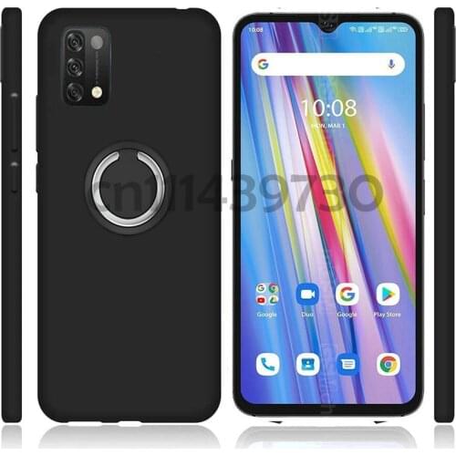 Ring Bracket Case For Umidigi A11 Soft Silicone Back Shockproof Cover For Umidigi A11 Couqe Fundas