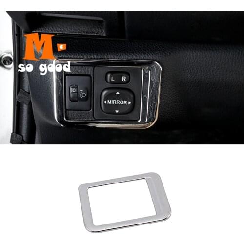 For Toyota Vios/Yaris sedan 2014 15 2016 Accessories ABS Chrome Car headlight lamp adjustment switch button control Cover Trim