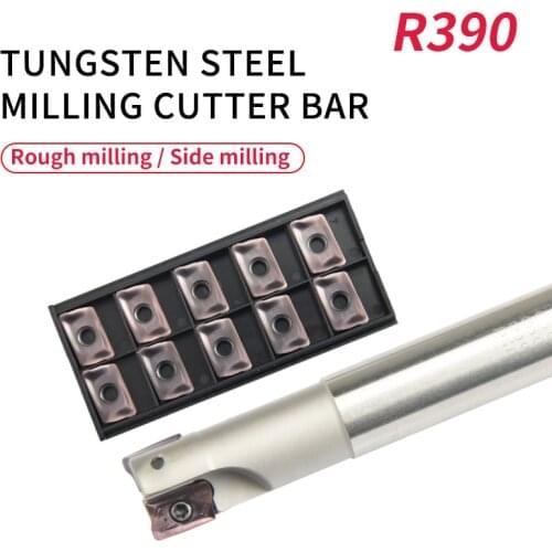 R390 C15~32 150-250mm Square shoulder finish milling cutter bar R390 insert Planar Mirror highlight finish milling cutter bar