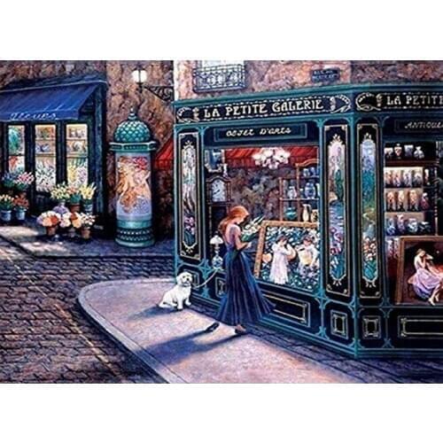 Framed 40x50cm Oil Painting By Numbers Kits Car On Bridge Landscape Picture By Number Acrylic Canvas Hand Made Art