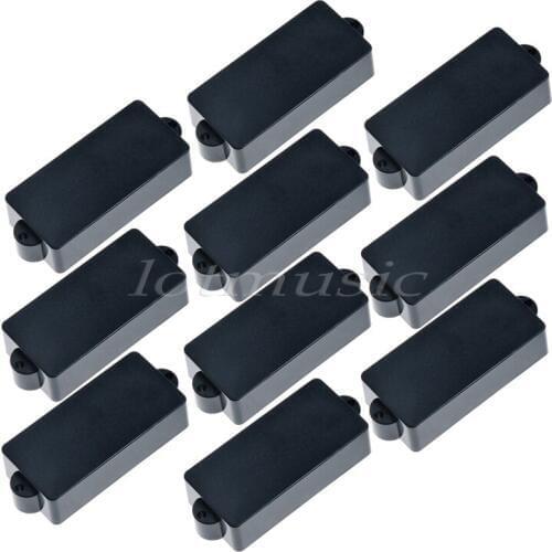 Bass Pickup Covers for P Bass Parts Replacement Sealed 4 String Black 10 Pcs