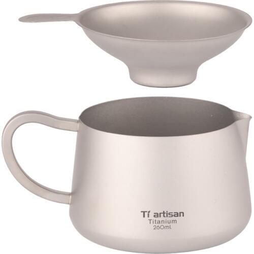 Kitchen accessory Titanium Tea Cup with Filter infuser Cover Outdoor Camping coffee Mug Set for Picnic Hiking Traveling Home use