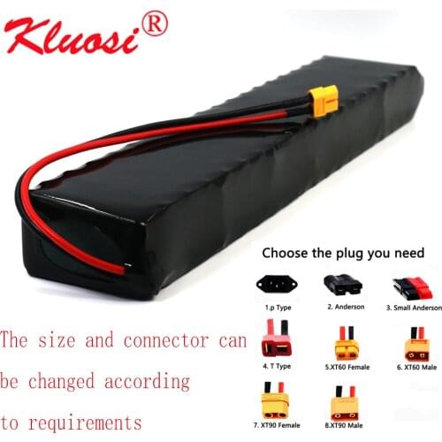 KLUOSI 48V 8.7Ah 8Ah 13S3P 250W~750W 54.6V Rechargeable Lithium Battery Pack Built-in 20A Common Port BMS Scooter Ebike Motor