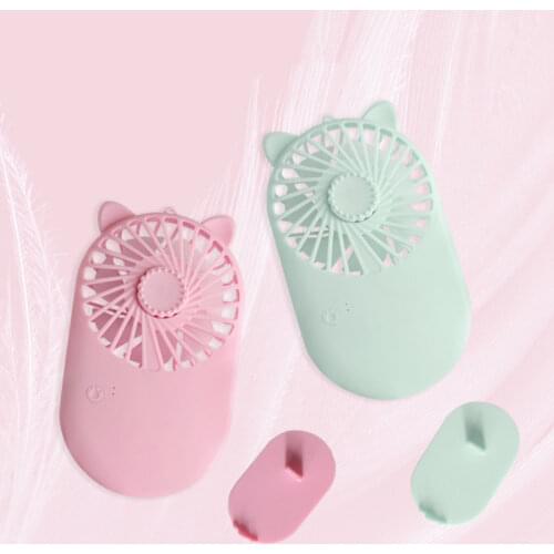 Summer 1pc Cute Portable Mini Fan Handheld USB Chargeable Desktop Fans 3 Mode Adjustable Summer Cooler For Outdoor Travel Office