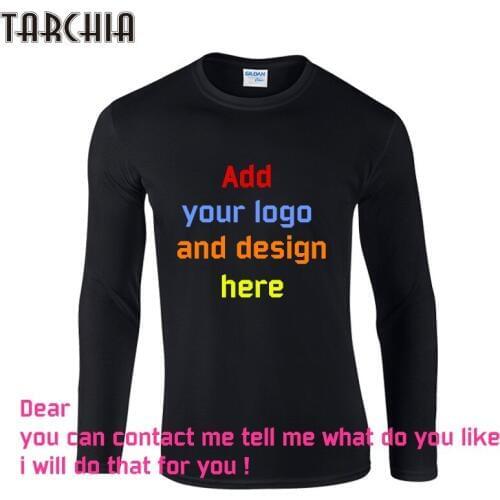 TARCHIA Eur Size Long Sleeve Tee Homme Personalized T-Shirts Designer Logo Mens T Shirt 2021 New Tshirt Boy Fashion Cotton