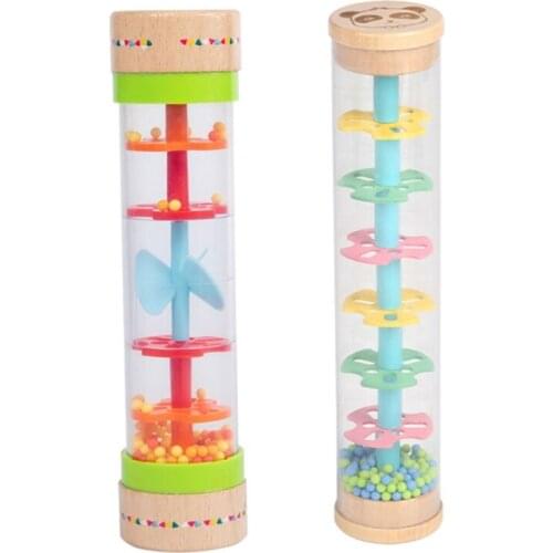 Rain Sound Stick for Children Beads Drop From Top To Bottom Sounds Like Rain