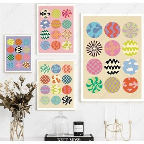 Nordic Poster Colourful Play Top Art Prints Canvas Painting Abstract Wall Art Minimalism Modern Pictures Living Room Home Decor