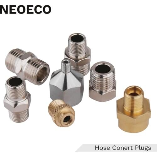 Professional 7pcs Airbrush Adaptor Kit Fitting Connector Set For Compressor Airbrush Hose Convert Plug 1/8" 1/4" BSP Male Femal